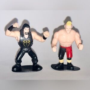 WWE Wrestling Superstars Mini Figures BROCK LESNAR & ROMAN REIGNS 3” 2016&2018